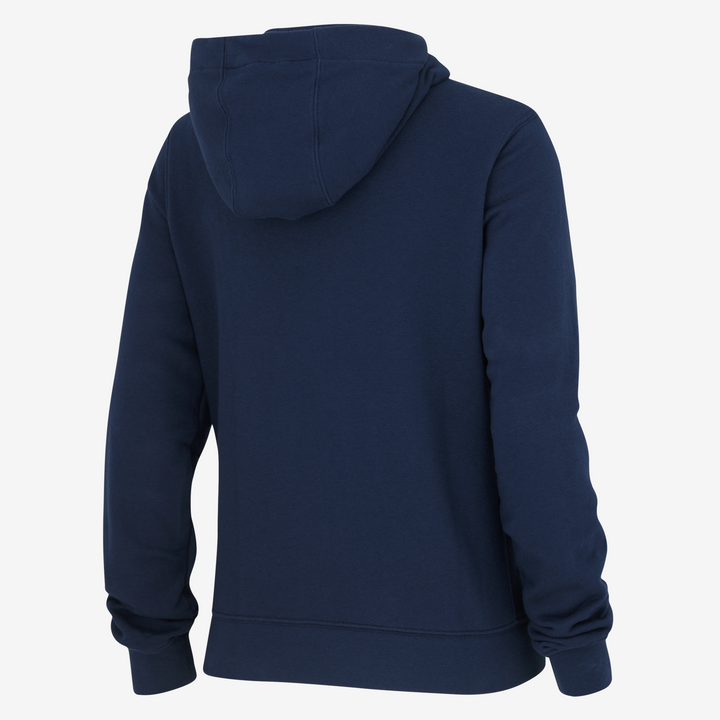 Felpa con cappuccio Nike Team Club Full Zip FT da donna blu navy