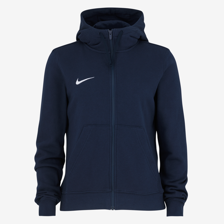 Felpa con cappuccio Nike Team Club Full Zip FT da donna blu navy