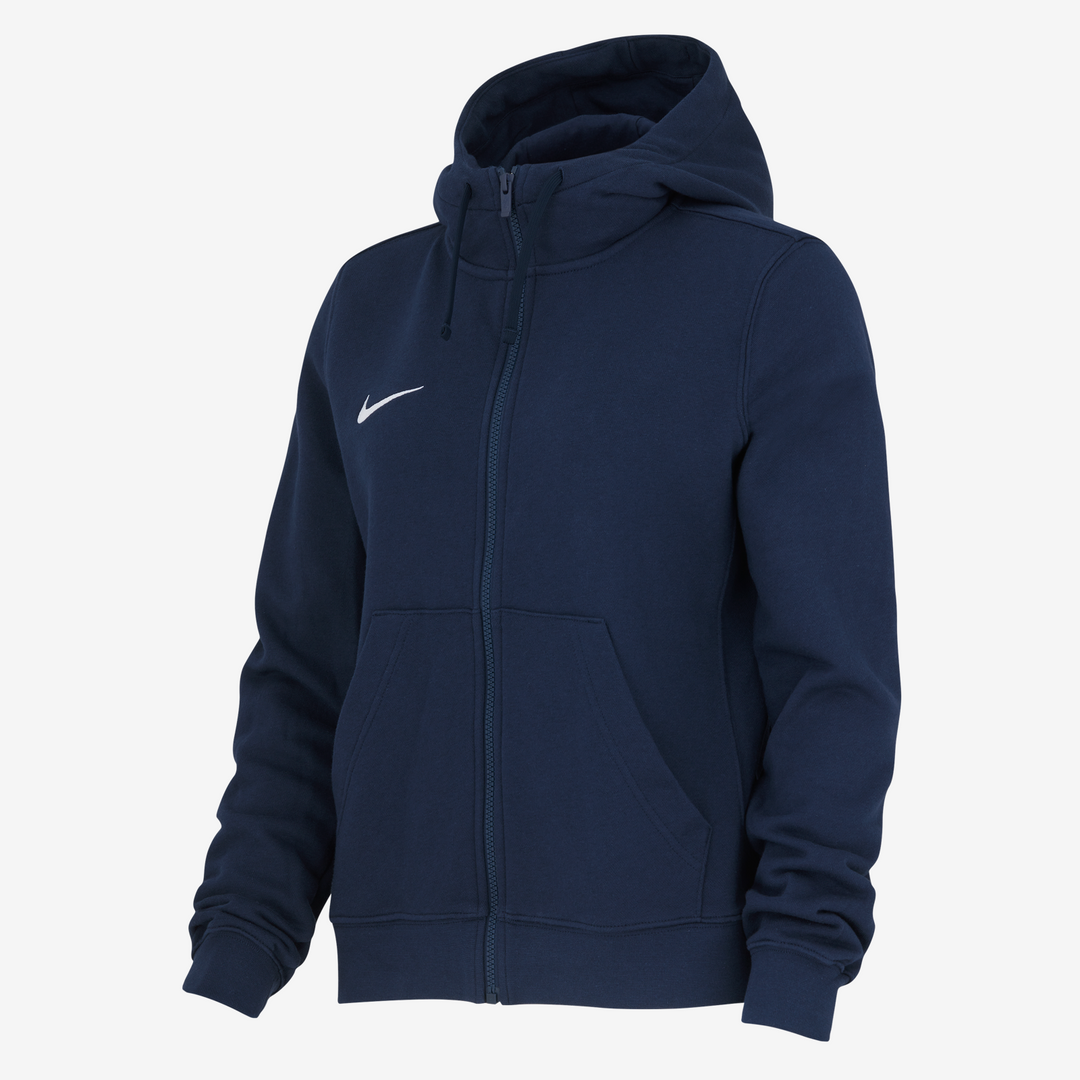 Felpa con cappuccio Nike Team Club Full Zip FT da donna blu navy