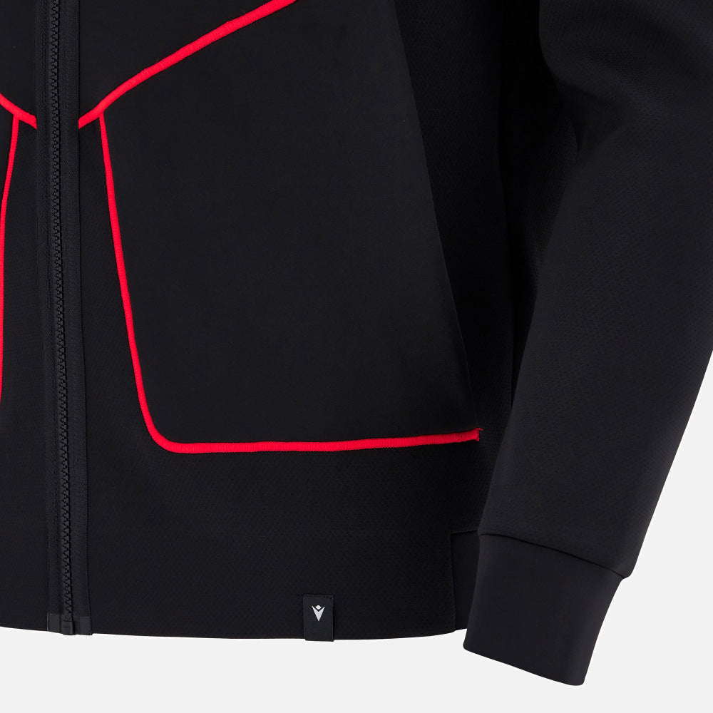 Sweat à capuche technique Macron Rugby Pays de Galles 2025/26 Athleisure pour homme