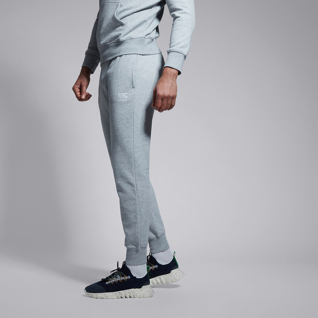 Pantalon à revers fuselés en polaire Canterbury gris