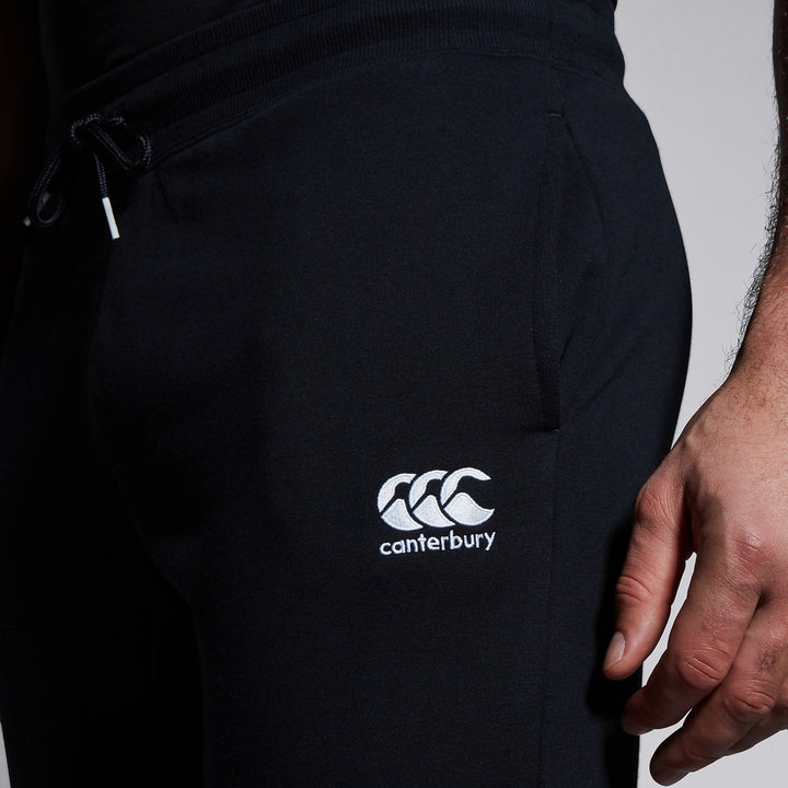 Pantaloni con polsini in pile affusolato Canterbury neri