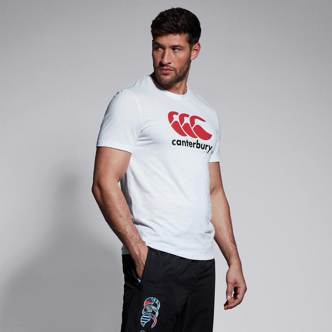 T-shirt à Logo Canterbury pour Hommes Blanc