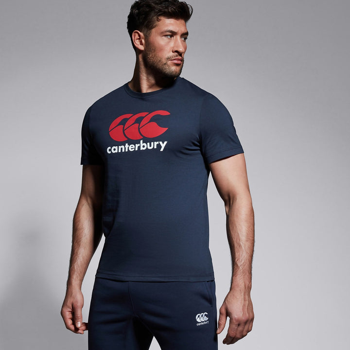 T-shirt Logo Canterbury pour Hommes en Bleu Marine