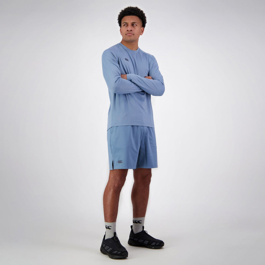 T-shirt d'entraînement à manches longues Canterbury Tempo+ pour homme, bleu