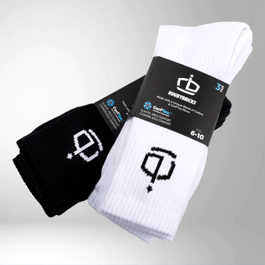 Rugby Bricks Socks 3 Pack
