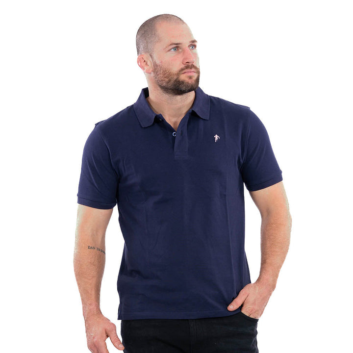 Polo Essentiel Navy à Manches Courtes Ruckfield