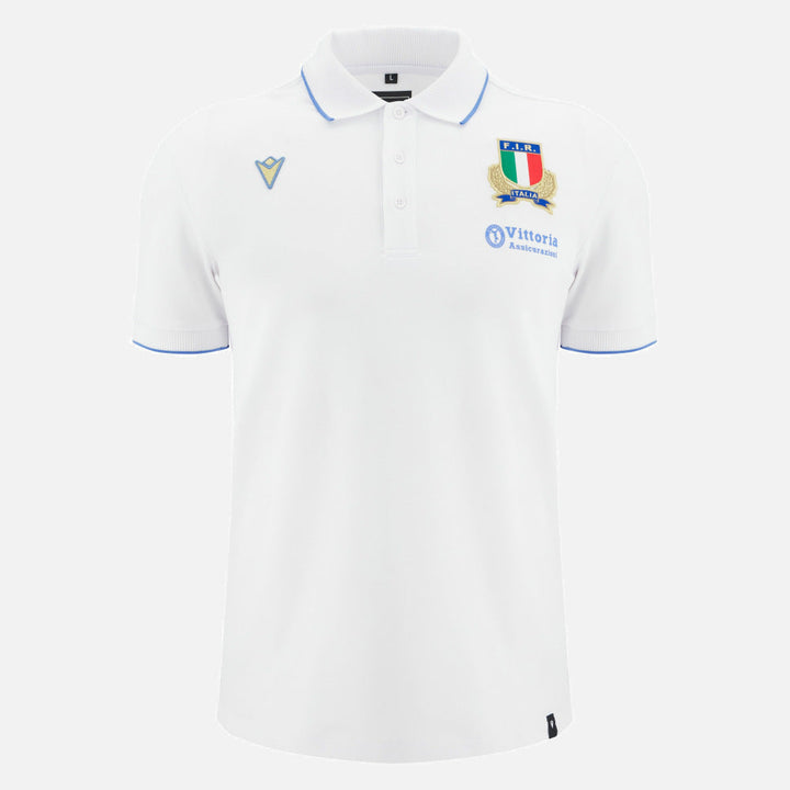 Polo da uomo in cotone Macron Italia Rugby 2025/26
