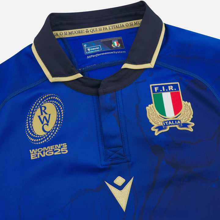 Maillot de rugby domicile féminin Macron WRWC 2025 Italie, coupe slim