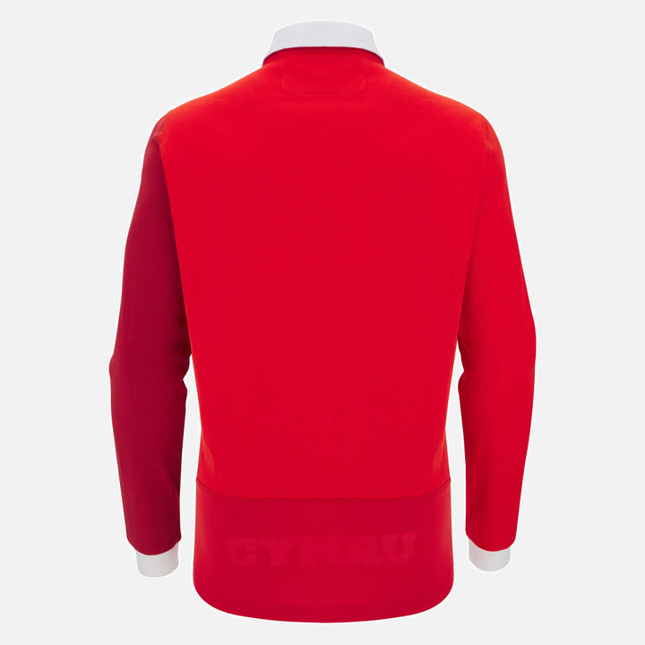 Macron Wales Rugby Home Long Sleeve Cotton Shirt
