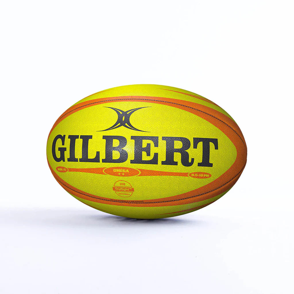 Ballon de rugby Gilbert Omega Match Fluoro Taille 5