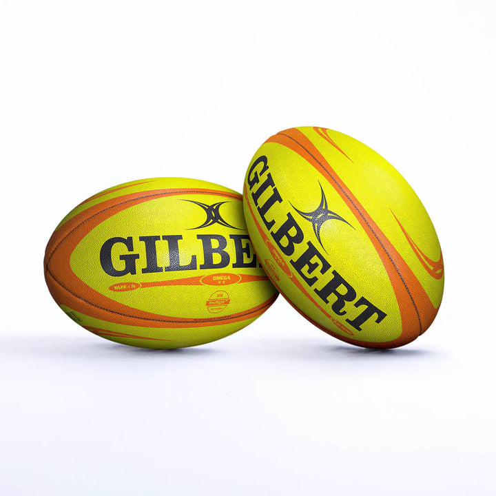 Ballon de rugby Gilbert Omega Match Fluoro Taille 5
