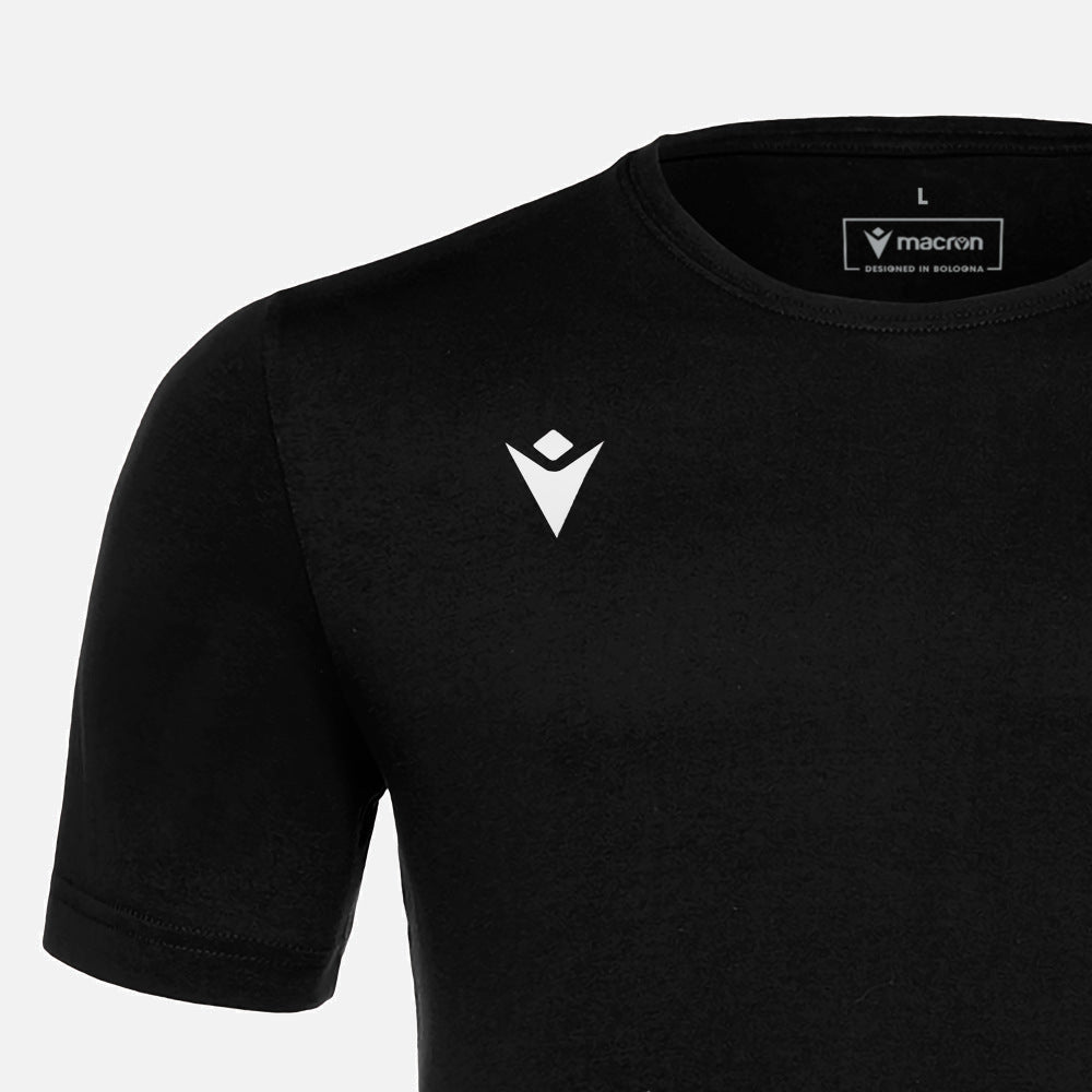 T-shirt Macron Boost Hero en coton pour adultes, noir