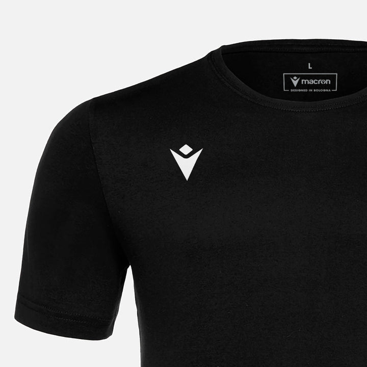 T-shirt Macron Boost Hero en coton pour adultes, noir