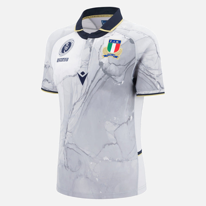 Maillot de rugby extérieur Macron WRWC 2025 Italie pour femme, coupe slim