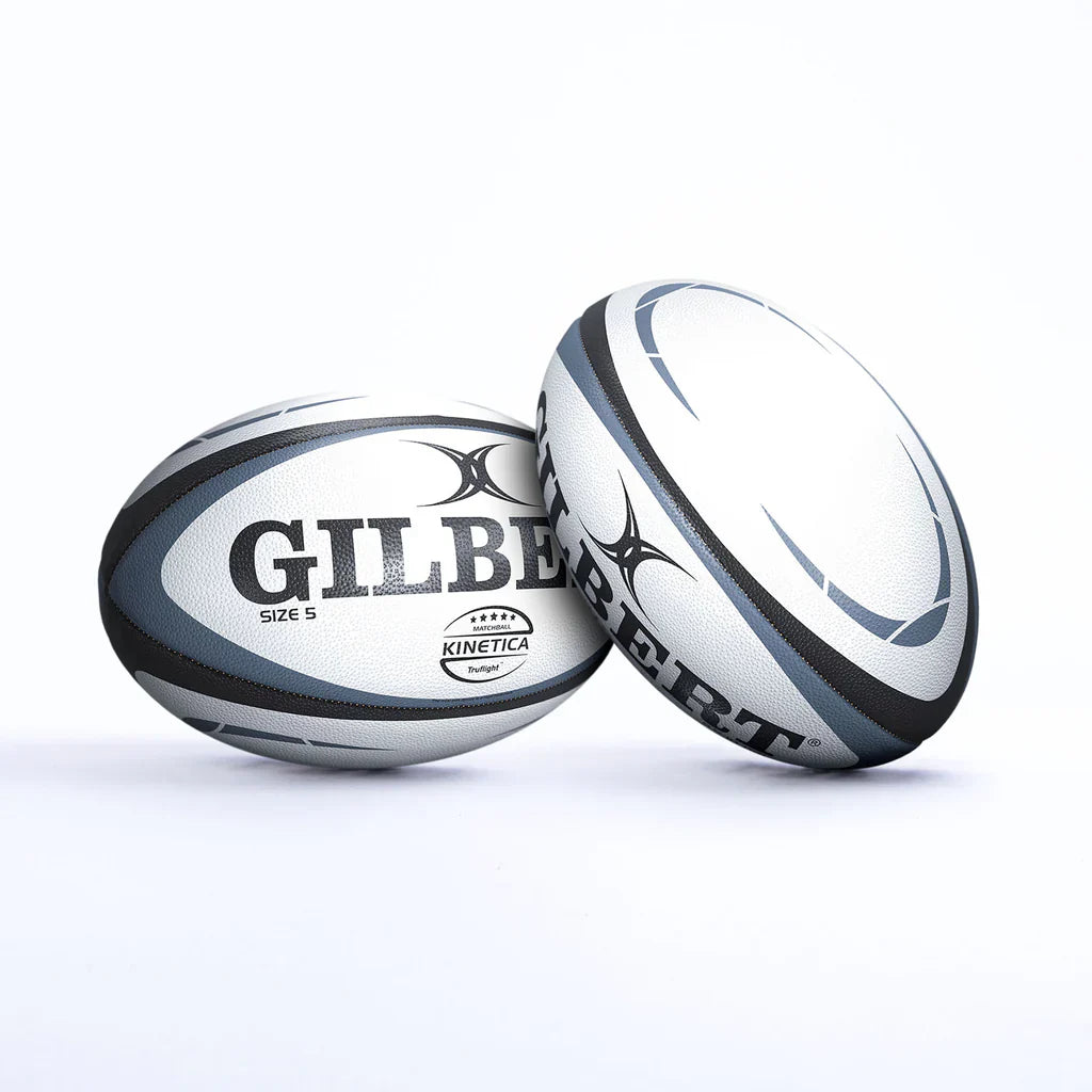 Ballon de rugby Gilbert Kinetica Match Noir Taille 5