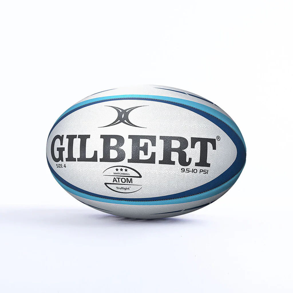 Ballon de rugby Gilbert Atom Match Bleu Taille 4