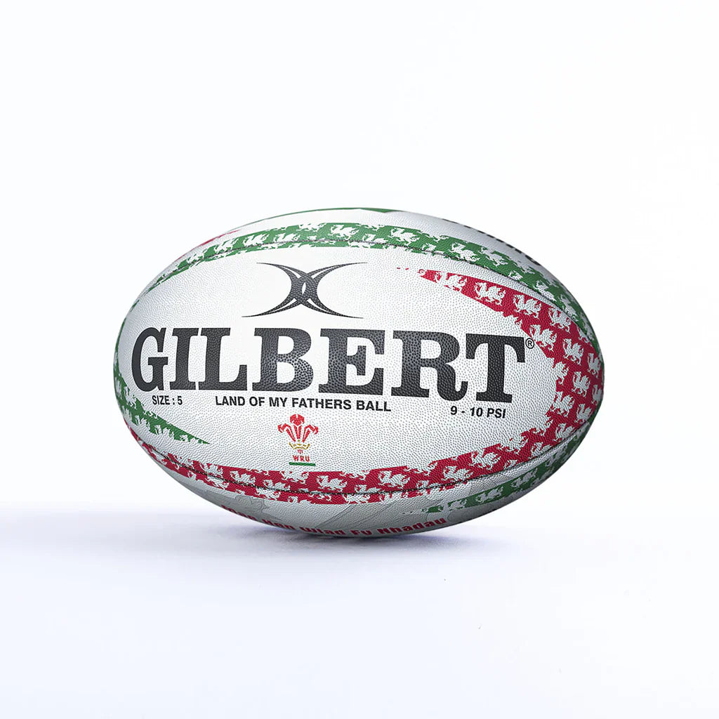 Ballon de rugby mascotte Gilbert Land of My Fathers taille 5