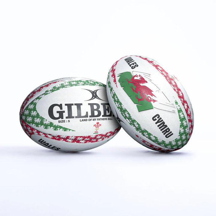 Ballon de rugby mascotte Gilbert Land of My Fathers taille 5