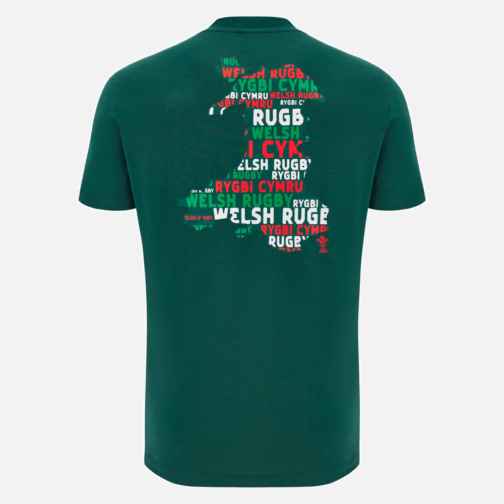 T-shirt Macron Rugby Pays de Galles 2025/26 Vert Fan Homme