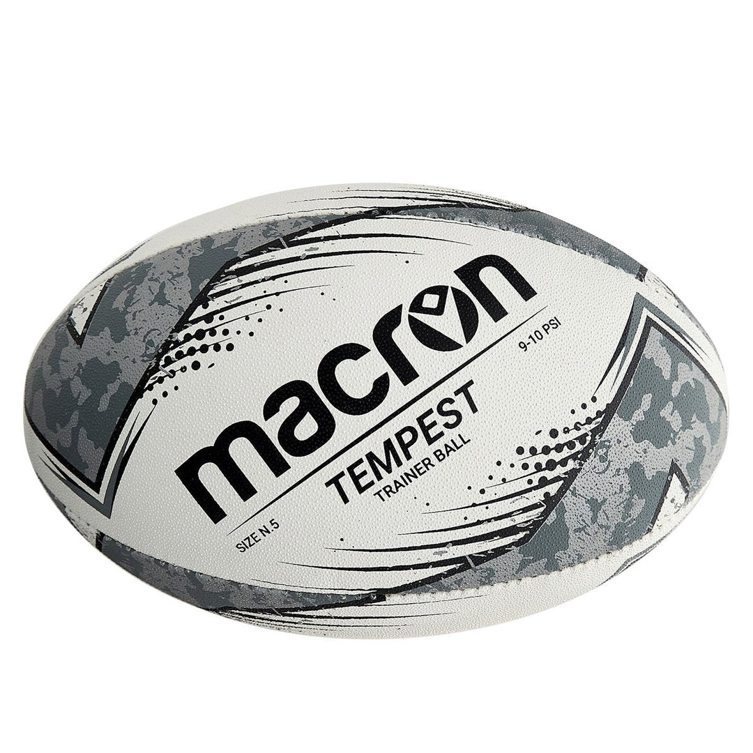 Ballon de Rugby d'Entraînement Macron Tempest N.5 Noir