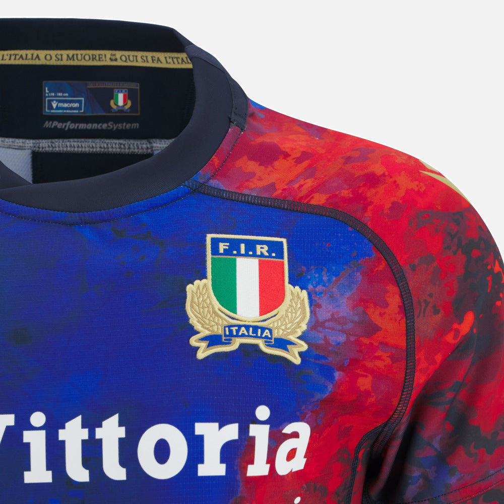Macron Italië Rugby 2025/26 Maillot d'Entraînement Rugby Enfant