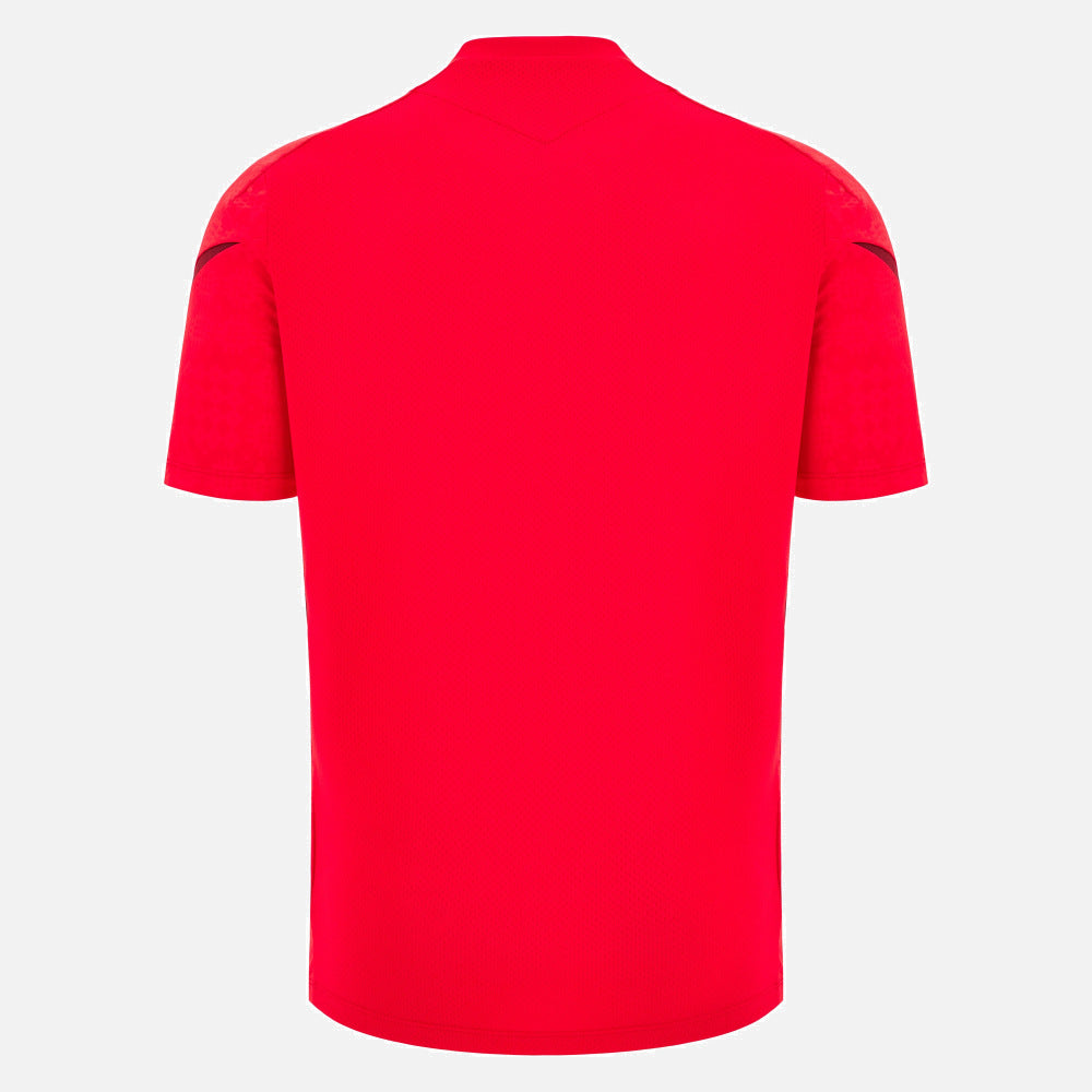 T-shirt d'entraînement Macron Rugby Pays de Galles 2025/26 rouge pour homme