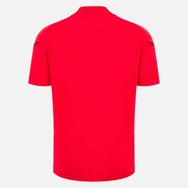 T-shirt d'entraînement Macron Rugby Pays de Galles 2025/26 rouge pour homme