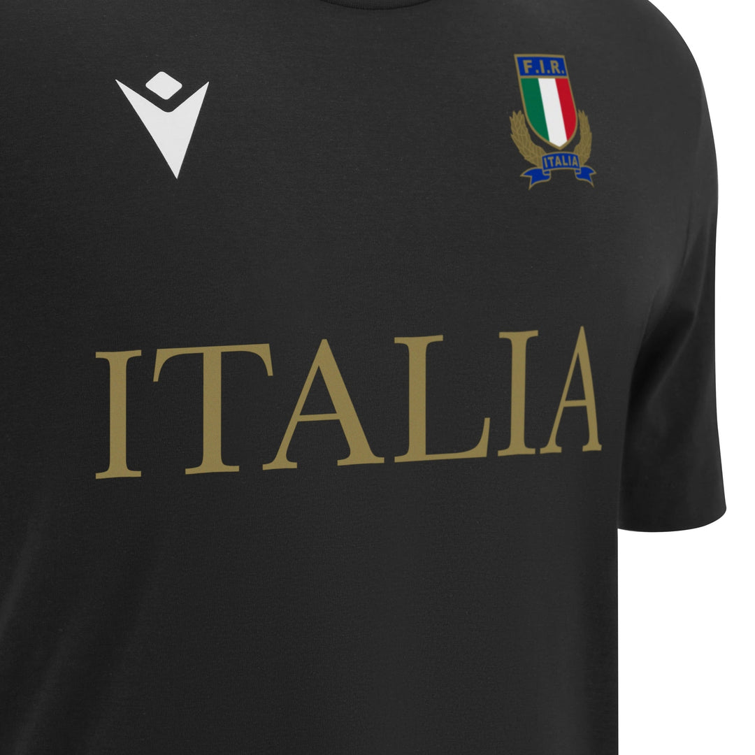 T-shirt Macron Italie Rugby Fan Line en coton pour adultes 2025/26