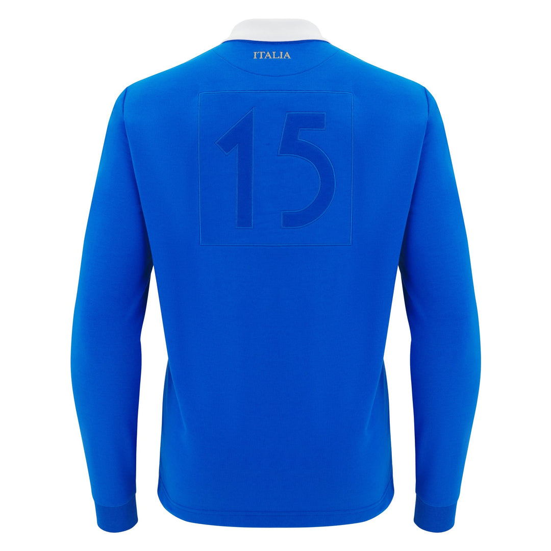 Maillot manches longues Macron Italie Rugby Fan Line Adulte 2025/26