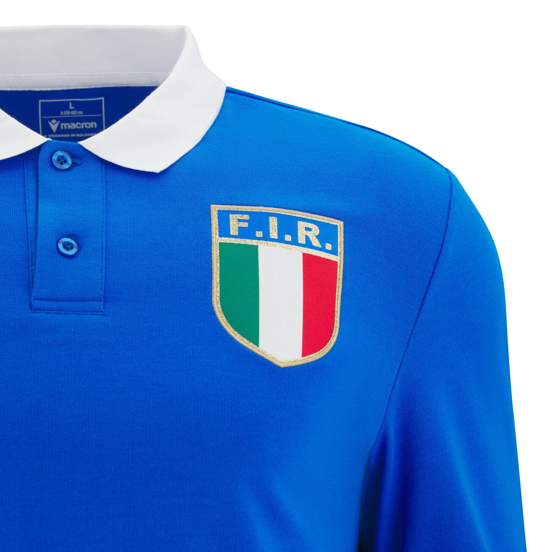 Maillot manches longues Macron Italie Rugby Fan Line Adulte 2025/26