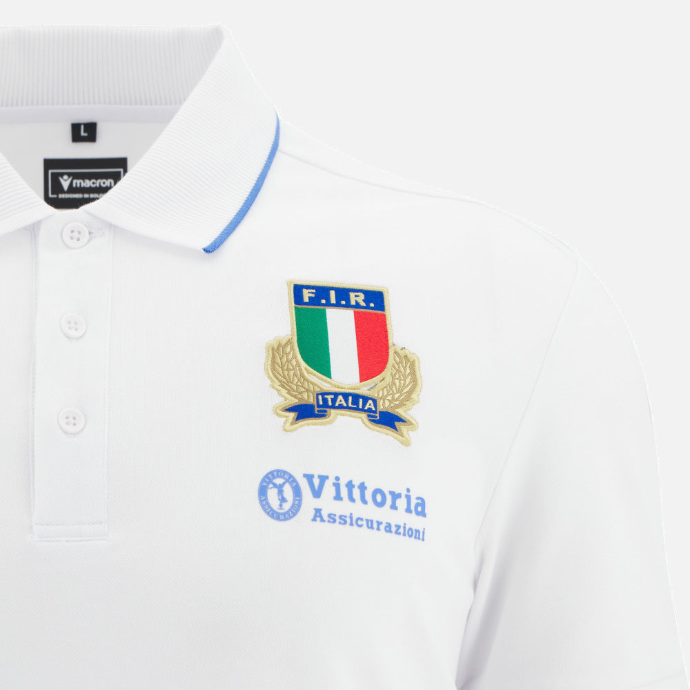 Polo da uomo in cotone Macron Italia Rugby 2025/26