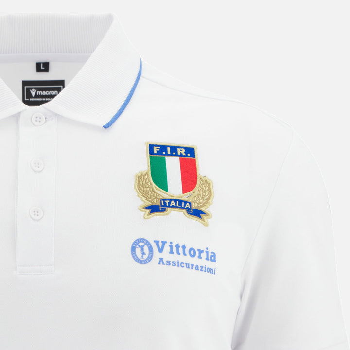 Polo da uomo in cotone Macron Italia Rugby 2025/26