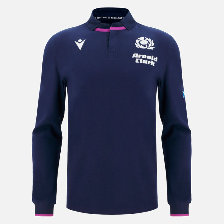 Macron Scotland Rugby Cotton Home Shirt Long Sleeve