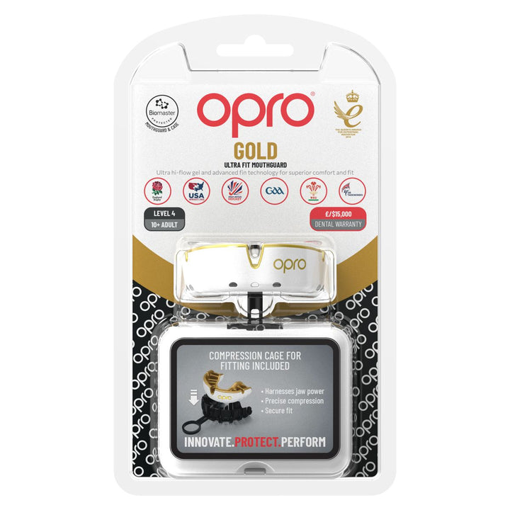 Protège-dents Opro Gold Ultra Fit Or/Blanc