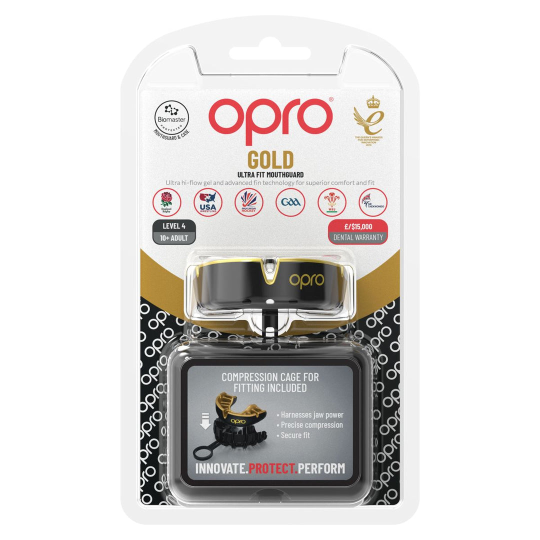 Protège-dents Opro Gold Ultra Fit Noir/Or