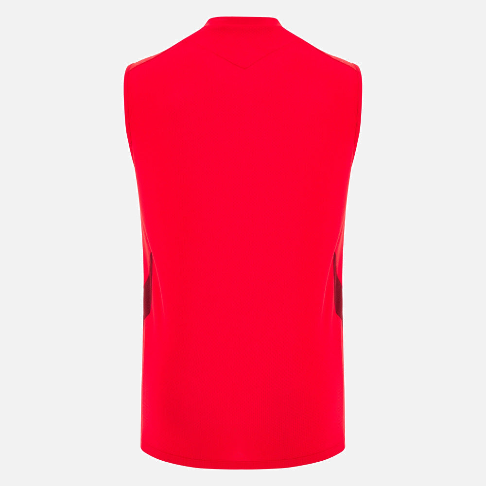Débardeur d'entraînement Macron Rugby Pays de Galles 2025/26 rouge pour homme