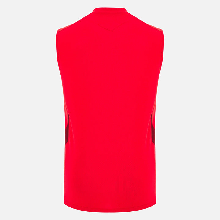 Débardeur d'entraînement Macron Rugby Pays de Galles 2025/26 rouge pour homme