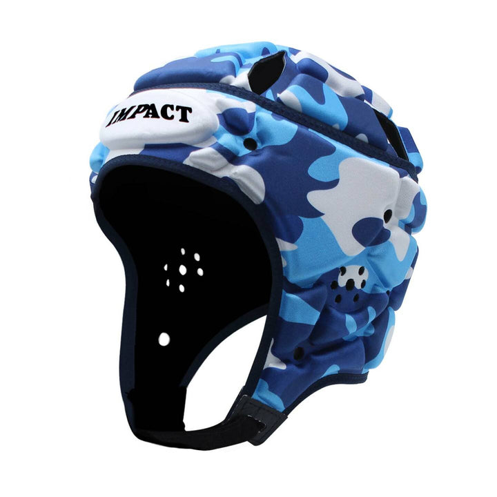 Casque de protection Impact Rugby Camo bleu