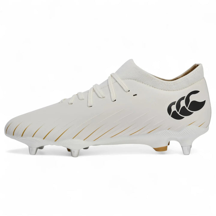 Chaussures de rugby Canterbury Speed ​​Falcon Pro SG blanches
