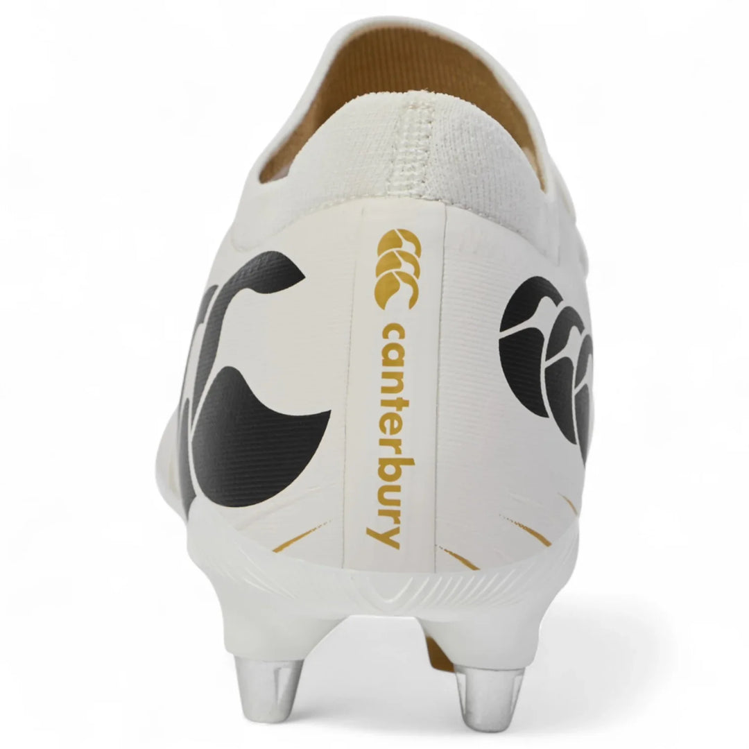 Chaussures de rugby Canterbury Speed ​​Falcon Pro SG blanches