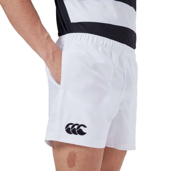 Short d'entraînement Canterbury pour homme, blanc (avec poches)
