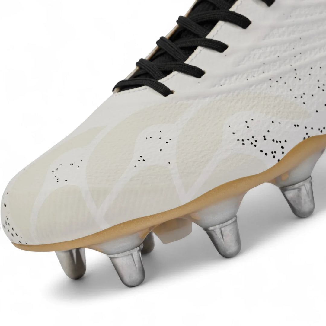 Chaussures de rugby Canterbury Stampede Groundbreak Elite SG blanches