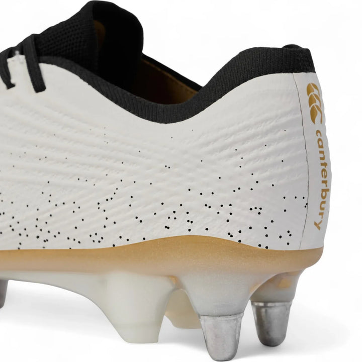 Chaussures de rugby Canterbury Stampede Groundbreak Elite SG blanches