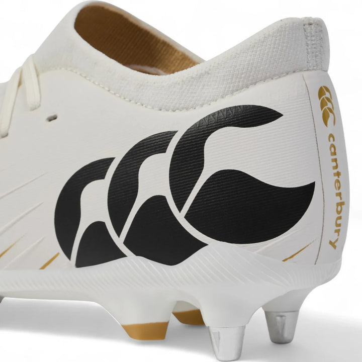 Chaussures de rugby Canterbury Speed ​​Falcon Pro SG blanches