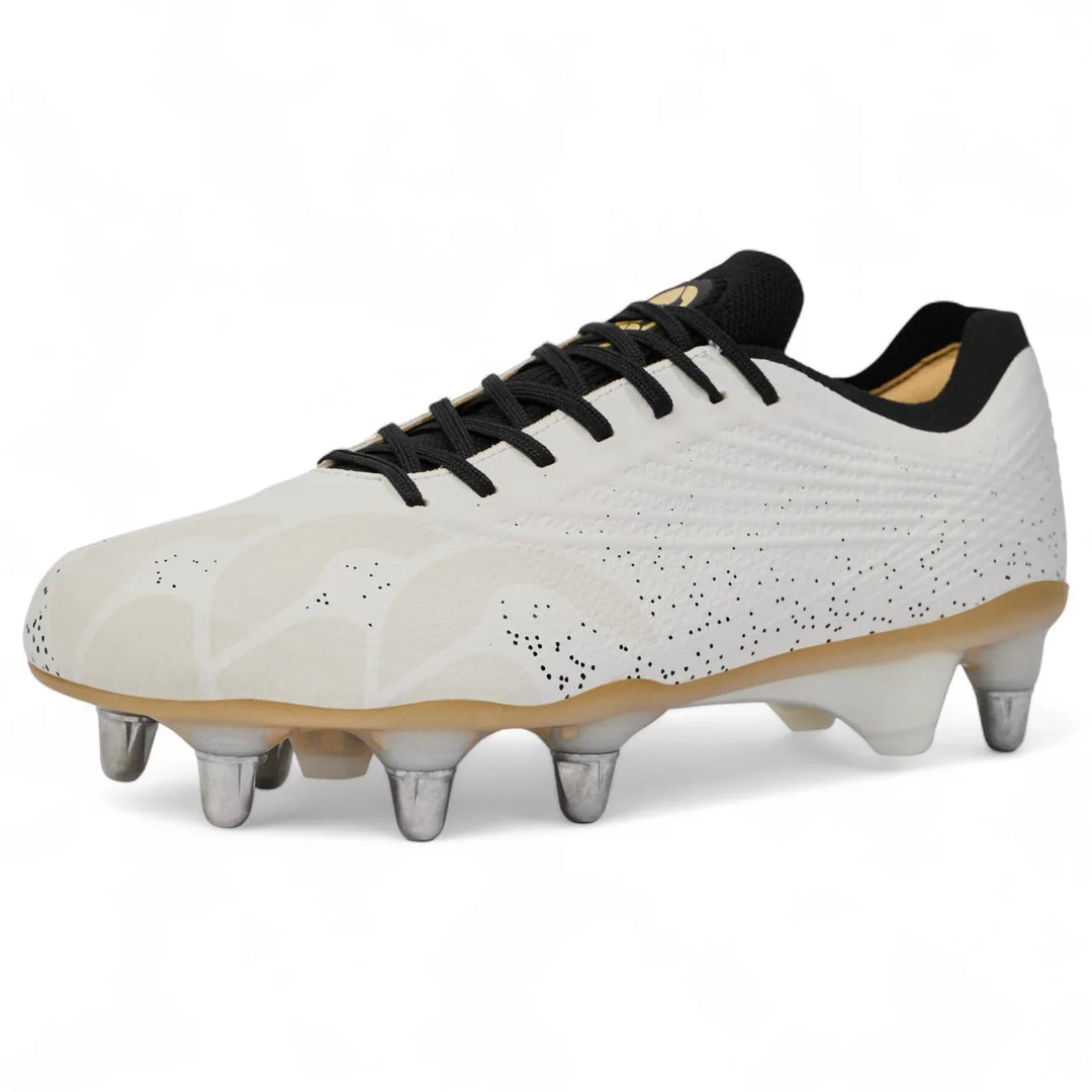 Chaussures de rugby Canterbury Stampede Groundbreak Elite SG blanches