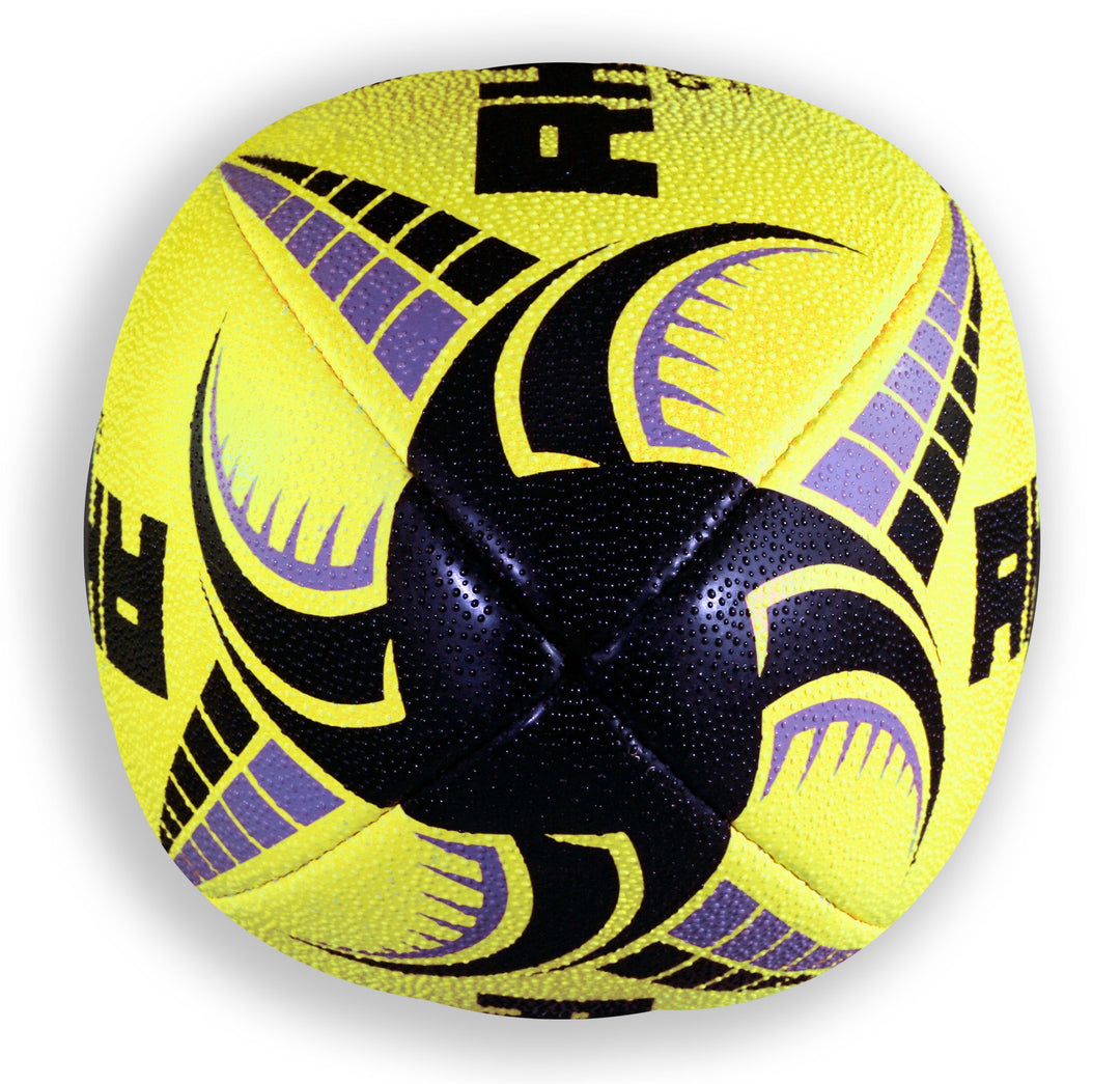 Pallone da rugby Rhino Cyclone giallo fluo taglia 4