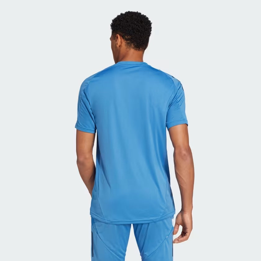 Maglietta Adidas France Performance da uomo, blu chiaro