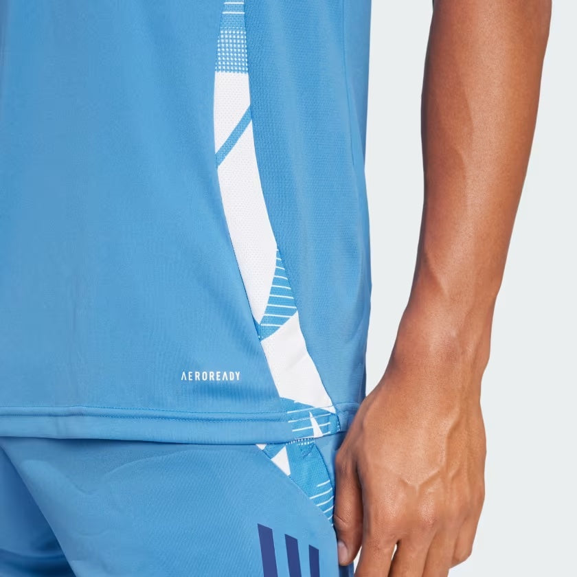 Maglietta Adidas France Performance da uomo, blu chiaro