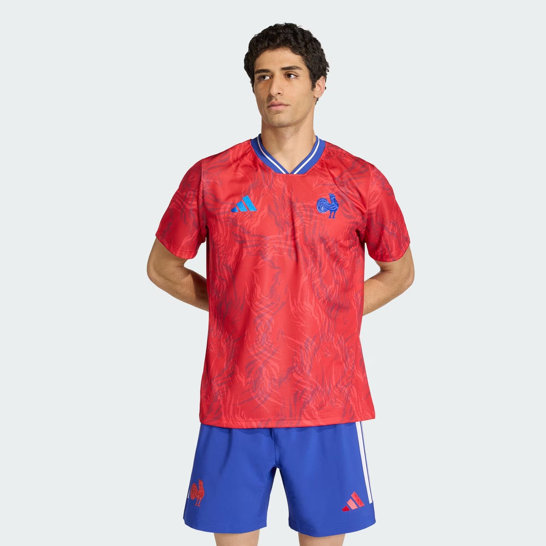 Adidas France Rugby Prematch Shirt Men